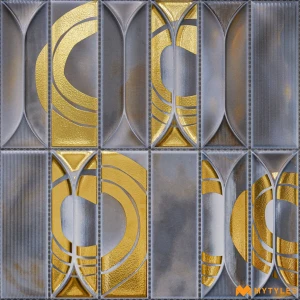 undefined-Gray Luster Metallic Ceramic Wall Tile 300x300mm - Pack of 10