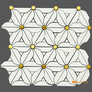 undefined-Imported White Mosaic Wall Tile Code32786 (300x350mm, Matt)