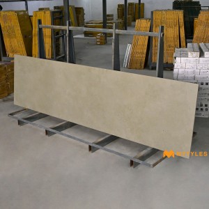 undefined-Vitrified Beige Slab Floor and Wall Tile Code28939 (790x3000mm, Matt)