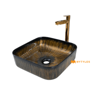 undefined-Ceramic Designer Wash Basin Code14267 (400x400x140mm, Glossy)-8073 C40
