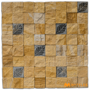 undefined-Natural Stone Cladding Code 16428- Teak Sandstone Mosaic (7Pcs )