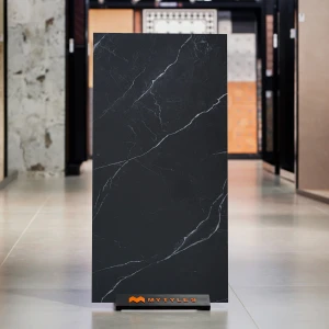 undefined-Vitrified Black Floor and Wall Tile Code21467 (600x1200mm, Matt)