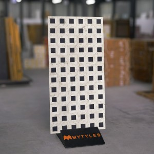 undefined-Imported Cream and Black Floor and Wall Tile Code33031 (600x1200mm, Matt)