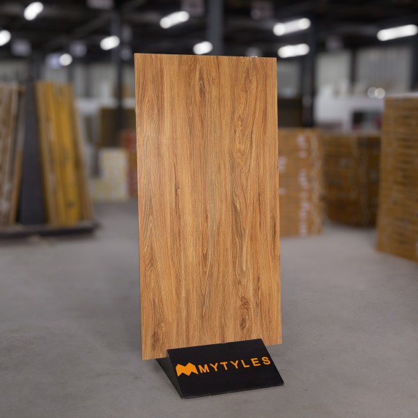 Glazed Vitrified-Vitrified Brown Wooden Floor and Wall Tile Code33358 (600x1200mm, Matt)