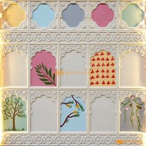 undefined-Mint Royal Jharokha Wall Cladding Code33051 (Random Size, Stone)-MYT313