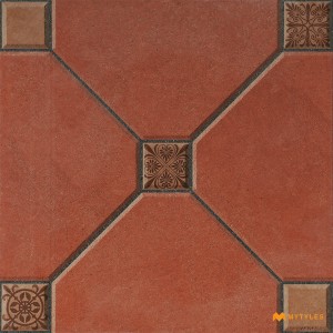undefined-Vitrified Red Digital Parking Floor and Wall Tile Code31002 (500x500mm, Matt)