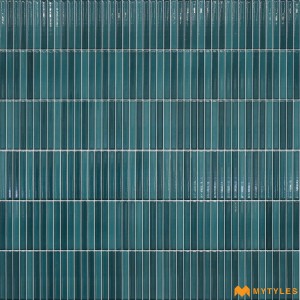 undefined-Ceramic Blue Kitkat Wall Tile Code33963 (300x600mm, Glossy)