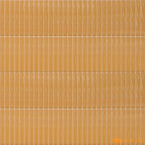 undefined-Ceramic Orange Fluted Wall Tile Code35877 (300x600mm, Glossy)