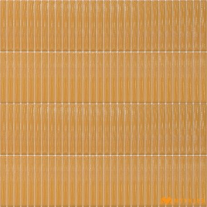 undefined-Ceramic Orange Fluted Wall Tile Code35877 (300x600mm, Glossy)