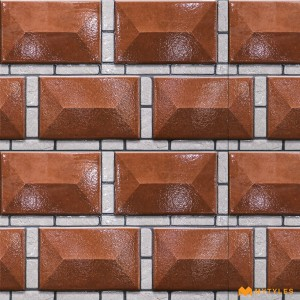 undefined-Ceramic Brown Elevation Wall Tile Code34905 (300x450mm, Glossy)