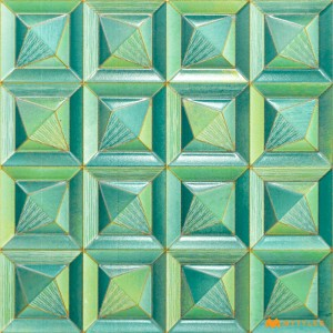 undefined-Ceramic Green 3D Textured Wall Tile Code31497 (300x300mm, Carving Matt)