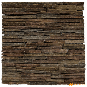 undefined-Natural Stone Cladding Code16466  Copper Waterfall Mosaic (150x600mm, Stone)