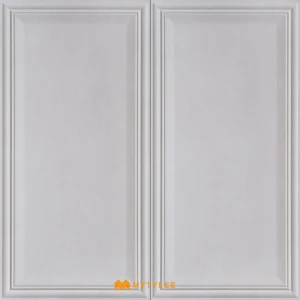 undefined-White Raised Panel Wainscoting Ceramic Wall Tile Code40003LT 300x600mm 8Pc Pack