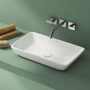 undefined-Ceramic White Wash Basin Code31331 (360x600mm, Glossy, Vero)
