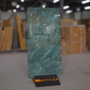 undefined-Vitrified Blue Floor and Wall Tile Code23445 (600x1200mm, Hi-Glossy)