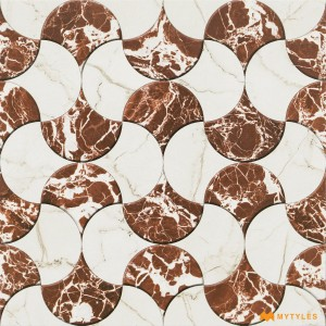 undefined-Ceramic Brown Moroccan Floor and Wall Tile Code28933 (300x300mm, Matt)