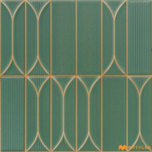 undefined-Ceramic Green Subway Wall Tile Code26698 (300x300mm, Matt)
