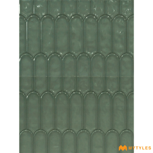 undefined-Ceramic Grey Geometric Wall Tile Code26034DK (300x450mm, Glossy)