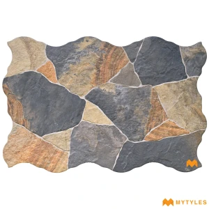 undefined-Imported Gray Elevation Wall Tile Code17143 (442x664mm, Matt)