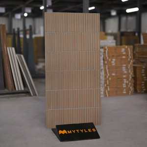 undefined-Vitrified Brown Textured Floor and Wall Tile Code33775 (600x1200mm, Matt)