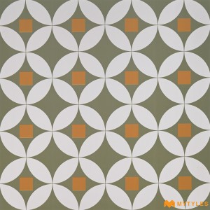 undefined-Vitrified Green Moroccan Floor and Wall Tile Code25368 (600x600mm, Matt)