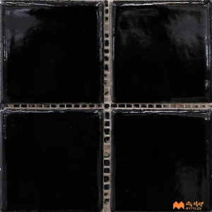 undefined-Ceramic Black Wall Tile Code33000 (75x75mm, Glossy, 16Pc in Box)