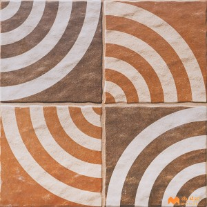 undefined-Vitrified Brown Digital Parking Floor and Wall Tile Code36809 (400x400mm, Matt)