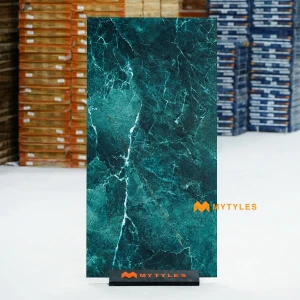 undefined-Alicante Ocean Blue Matt Marble GVT Tile Code40345 600x1200mm 2Pc Pack