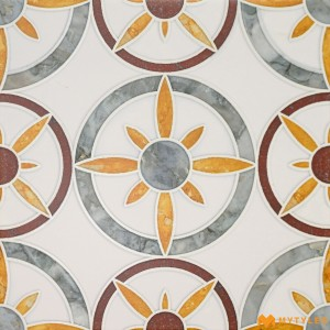 undefined-Ceramic Cream Moroccan Floor and Wall Tile Code33707 (300x300mm, Carving Matt)