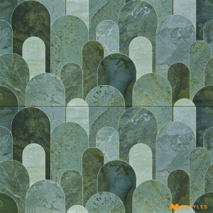 undefined-Vitrified Green Floor and Wall Tile Code28146 (600x1200mm, Matt)