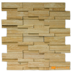 undefined-Natural Stone Wall Cladding Code16436 (145x600mm, Stone) -  Teak Panel 