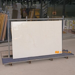 undefined-Vitrified Cream Floor and Wall Tile Code35704 (1200x1800mm, Glossy)