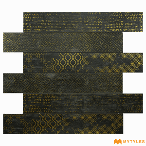 undefined-Vitrified Wooden Plank Tile Code20547 (150x900mm, Metallic)