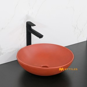 undefined-Quartz Red Wash Basin Code36124 (400x400x100mm, Matt)