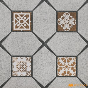 undefined-Vitrified Gray Digital Parking Floor and Wall Tile Code34984 (400x400mm, Matt)