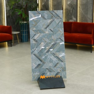 undefined-Vitrified Blue Floor and Wall Tile Code29469 (600x1200mm, Glossy)