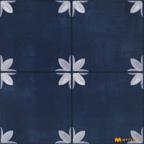 Moroccan Tiles-Ceramic Blue Moroccan Floor and Wall Tile Code28235 (300x300mm, Matt)