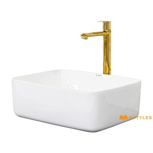 undefined-Ceramic White Wash Basin Code31342 (305x410mm, Glossy, Cello)
