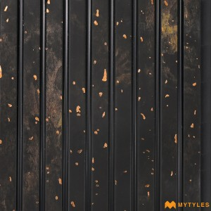 undefined-Black Louver Wall Panels Code34789 (6Inchx8Feet, Matt)
