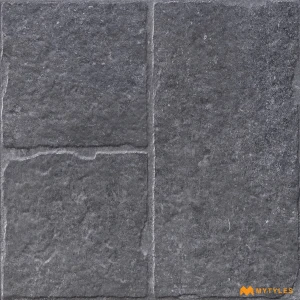 undefined-Vitrified Black Digital Parking Floor and Wall Tile Code38340 (400x400mm, Matt)