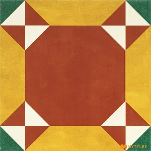 undefined-Red and Yellow Moroccan Floor and Wall Tile Code31311 (300x300mm, Matt)