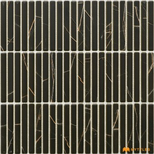 undefined-Ceramic Black Kitkat Wall Tile Code34153 (300x300mm, Matt)