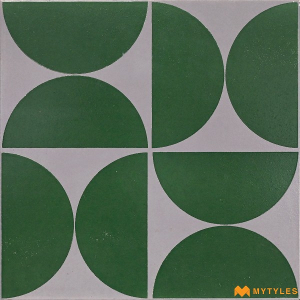 Moroccan Tiles-Vitrified Green Moroccan Floor and Wall Tile Code31825 (300x300mm, Matt)