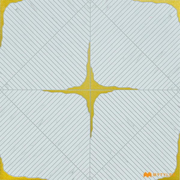 Metallic Tiles-Imported White Highlighter Floor and Wall Tile Code28898 (600x600mm, Metallic)