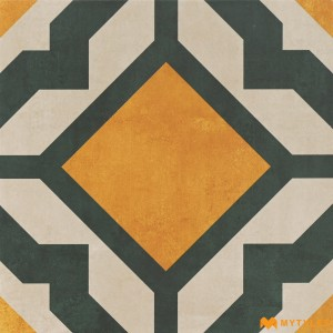 undefined-Ceramic Yellow Moroccan Floor and Wall Tile Code34995 (300x300mm, Matt)