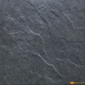 undefined-Vitrified Black Digital Parking Floor and Wall Tile Code33858 (500x500mm, Matt)