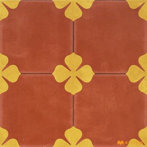 undefined-Ceramic Red Moroccan Floor and Wall Tile Code31313 (300x300mm, Matt)
