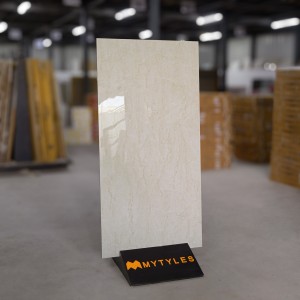 undefined-Vitrified Cream Floor and Wall Tile Code16539 (600x1200mm, Glossy)