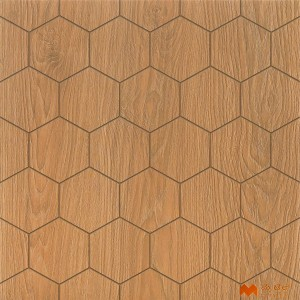 undefined-Vitrified Brown Geometric Floor and Wall Tile Code36652 (400x400mm, Matt)
