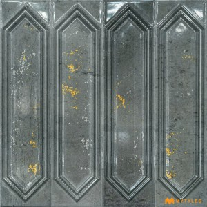 undefined-Ceramic Gray Picket Wall Tile Code31447 (300x300mm, Glossy)